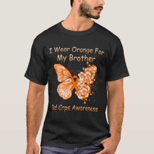 Camiseta Borboleta Eu Visto Laranja Para Meu Irmão Rsd Crps