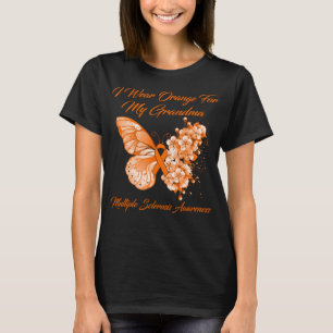 Camiseta Borboleta Eu Visto Laranja Para Minha Avó Múltip