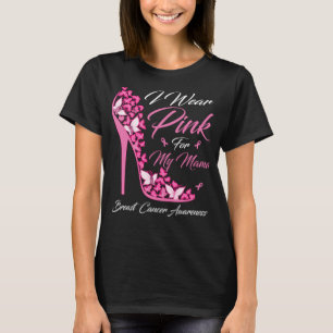 Camiseta Borboleta Eu Visto Rosa Para O Cancer Da Mamãe