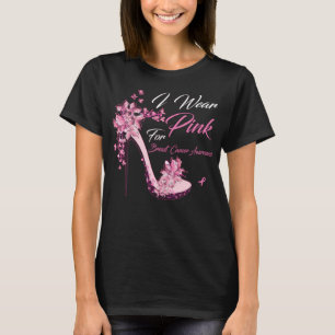 Camiseta Borboleta Eu Visto Rosa Para Sensibilização Do Can