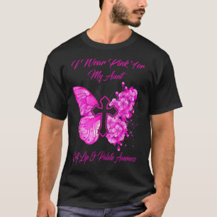 Camiseta Borboleta Eu Visto Rosa Para Tia Cleft Lip & Palat