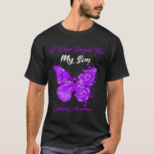 Camiseta Borboleta Eu Visto Roxo Para Meu Filho Epilepsia A