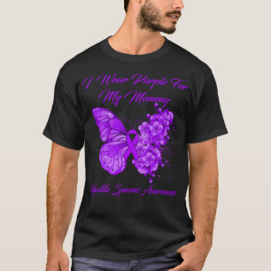 Camiseta Borboleta Eu Visto Roxo Para Minha Mamãe Infantil 