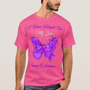 Camiseta Borboleta Eu Visto Roxo Para O Meu Filho Trisomia