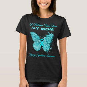 Camiseta Borboleta Eu Visto Teal Para A Minha MÃE Síndrome 