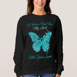 Camiseta Borboleta Eu Visto Teal Para Minha Tia Batten Doen