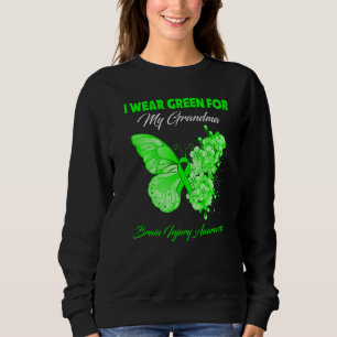 Camiseta Borboleta Eu Visto Verde Para Minha Avó Ferida Cer