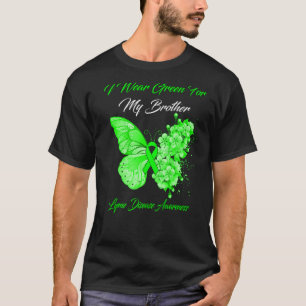 Camiseta Borboleta Eu Visto Verde Para Minha Doença De Lyme