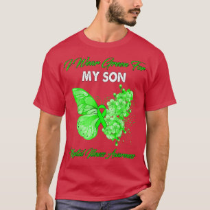 Camiseta Borboleta Eu Visto Verde Para Minha Doença Mental 