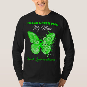 Camiseta Borboleta Eu Visto Verde Para Minha Mãe Nefrótica