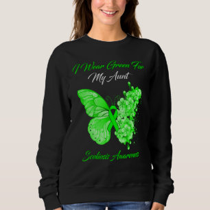 Camiseta Borboleta Eu Visto Verde Para Minha Tia Scoliose