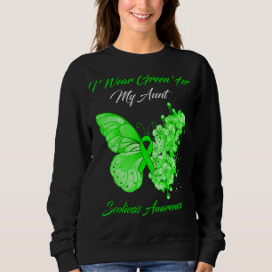 Camiseta Borboleta Eu Visto Verde Para Minha Tia Scoliose