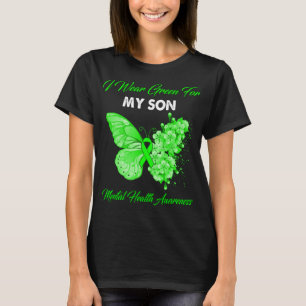 Camiseta Borboleta Eu Visto Verde Para O Meu Filho Saúde Me