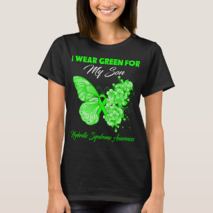 Camiseta Borboleta Eu Visto Verde Para O Meu Filho Sintétic
