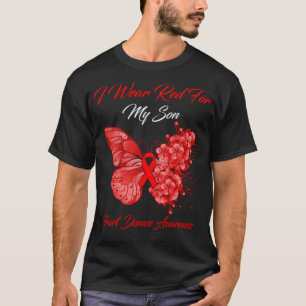 Camiseta Borboleta Eu Visto Vermelho Para Minha Doença Card