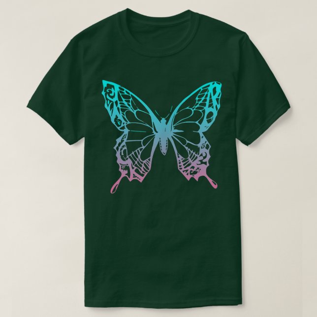 Camiseta Borboleta Fada Grunge Fairycore Gótico estético (Frente do Design)