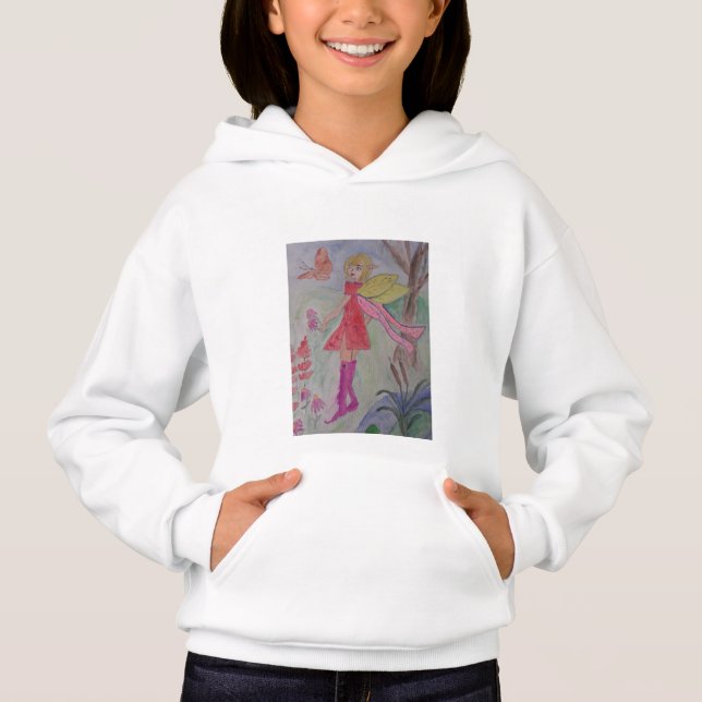 Camiseta Borboleta Fada Hoodie (Frente)