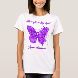 Camiseta Borboleta Fé Esperança Ama Consciência do Lupus