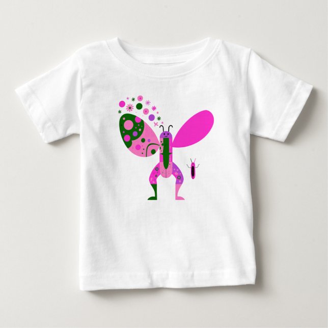 Camiseta Borboleta Feliz para Crianças (Frente)