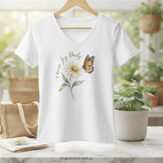 Camiseta Borboleta Flor Silvestre Botânica