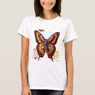 Camiseta Borboleta, flores