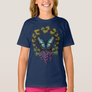 Camiseta Borboleta Fritilaria Diana de Asa Azul e Cynthia