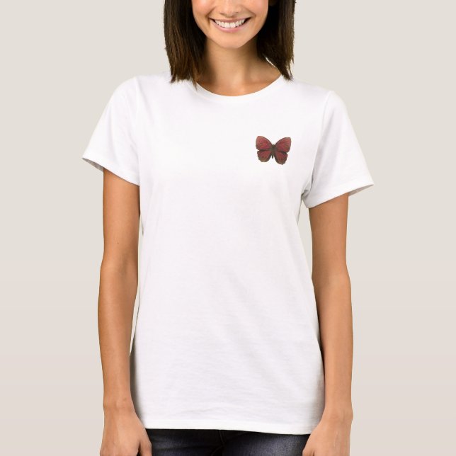 Camiseta Borboleta Galo Vermelho (Frente)