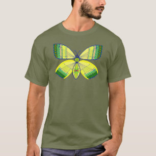 Camiseta borboleta geométrica inspirada em cristais