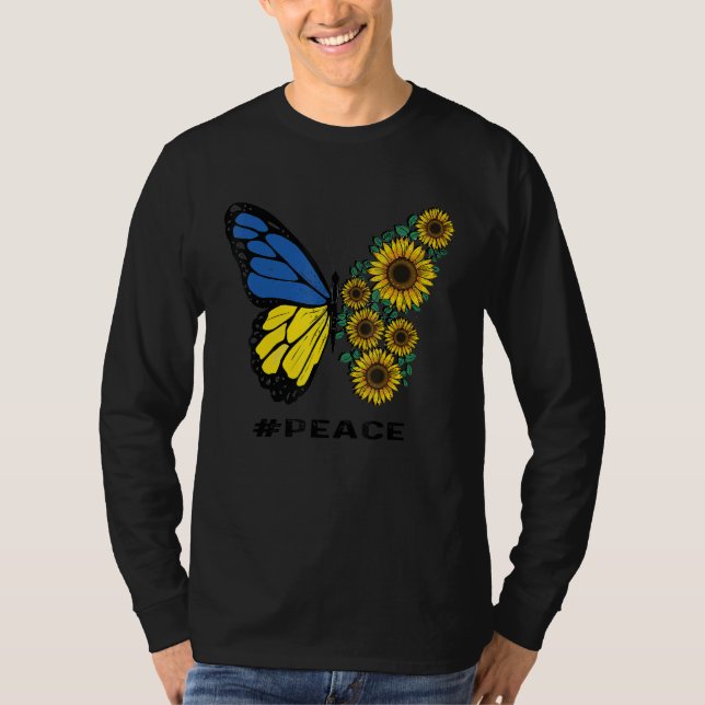 Camiseta Borboleta Girassol, # Paz (Frente)