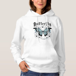 Camiseta Borboleta Gótica Mulheres Gráficas Hoodie