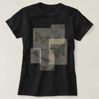 Camiseta Borboleta-Gótico de algodão, de Grunge, estética