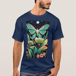 Camiseta Borboleta Grunge Fairycore Aestética Luna Moth Mus