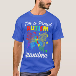 Camiseta Borboleta IM Uma Avó Autista Orgulhosa Conscientiz
