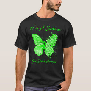 Camiseta Borboleta Iu2019m A Survivor Lyme Disease Awarenes