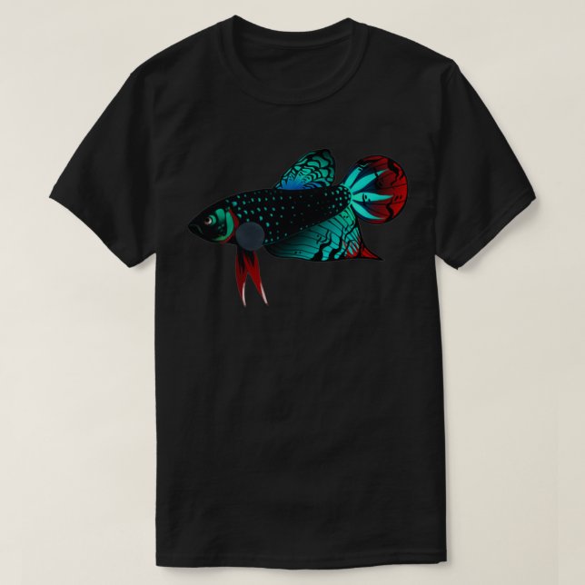 Camiseta Borboleta koi betta saimese (Frente do Design)