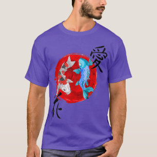 Camiseta Borboleta Koi Fish Shirt Nishikigoi Japonês