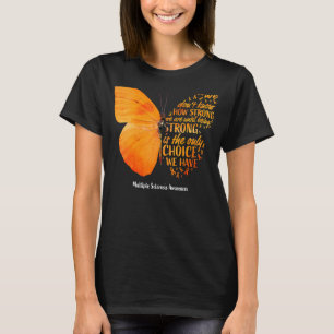 Camiseta Borboleta Laranja-Borboleta Múltipla Esclerose Aur