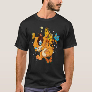 Camiseta Borboleta Mágica Inseto Animal Fofo Gato Dono de A