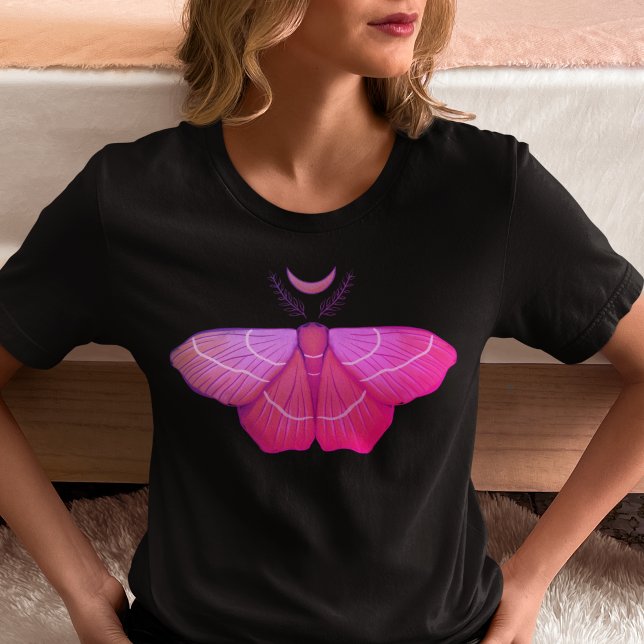Camiseta Borboleta Mágica Púrpura da Lua Witchy (Criador carregado)