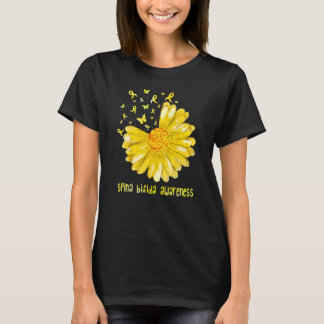 Camiseta Borboleta-margarida-branca-amarela-fita-espinha-bi