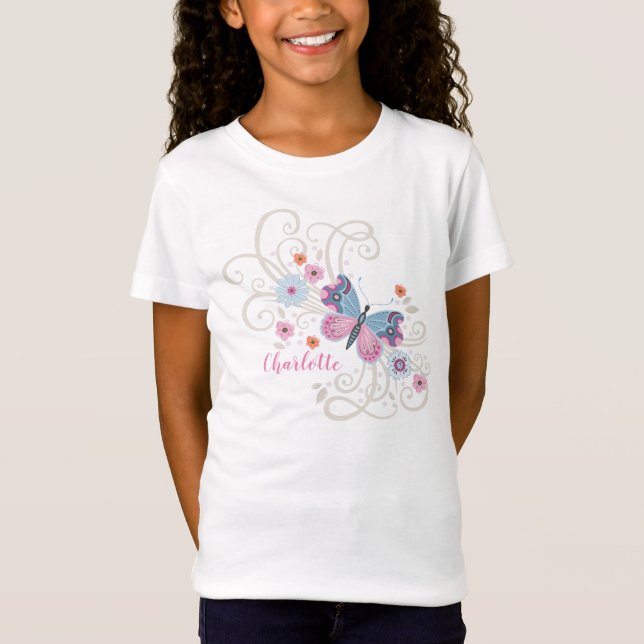Camiseta Borboleta Menina Bonita (Frente)