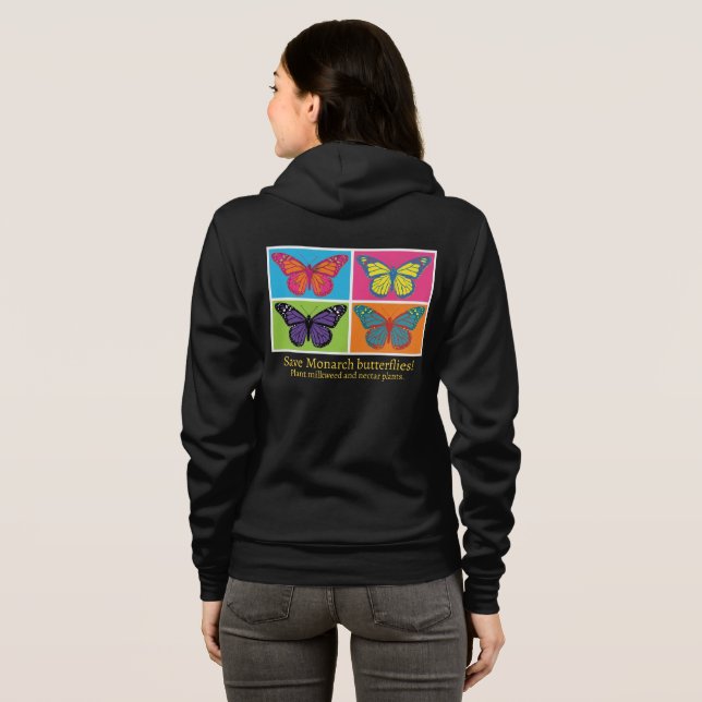 Camiseta Borboleta-monarca (Parte Traseira Completa)