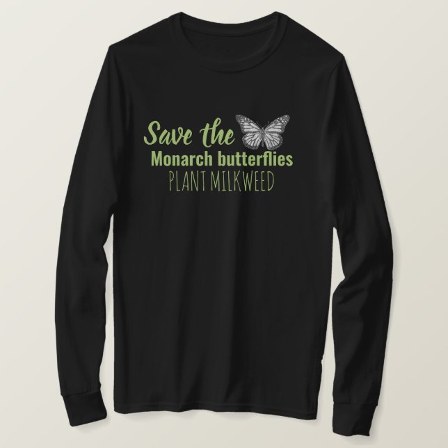 Camiseta Borboleta monarca (Frente do Design)