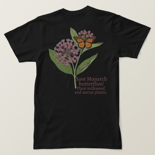 Camiseta Borboleta-monarca (Verso do Design)