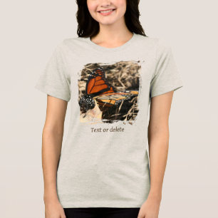Camiseta Borboleta Monarca Na Folha Personalizada Natureza