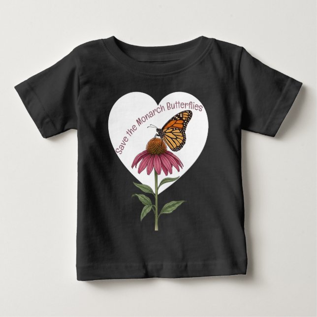 Camiseta Borboleta Monarca Personalizável (Frente)