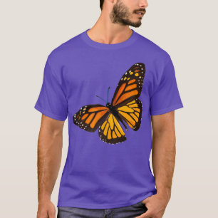 Camiseta Borboleta Monarca Queimada Laranja