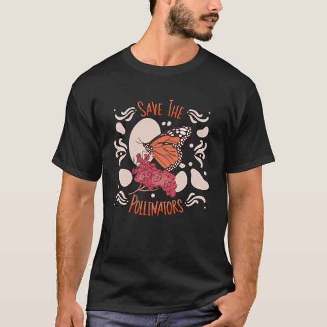 Camiseta Borboleta Monarca Salva Os Polinizadores Insetos E (Frente)