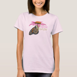 Camiseta Borboleta-monarca, sobre flor