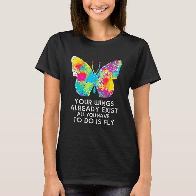 Camiseta Borboleta Monarca Suas Asas Já Existem (Frente)